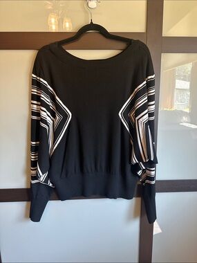 WHITE HOUSE BLACK MARKET Black Dolman Sleeve Knit Sweater - XL